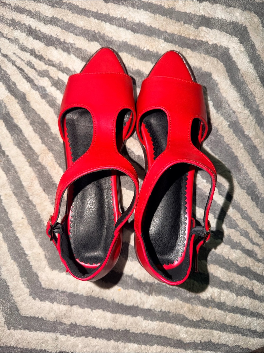 Red Women's Open-Toe Slingback Sandals